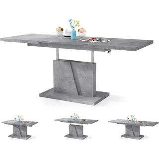 Esszimmertisch Grand , Esstisch , bis 180cm ausziehbar , höhenverstellbar , Küchentisch , Kitchen Table , 120x70cm , 05 , Beton
