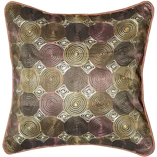 Jute & Co. Delhi Kissen, Bestickt, 40 x 40 cm, Viskose, Mehrfarbig