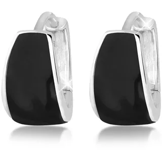 Elli Creolen schwarz 925 Sterling Silber