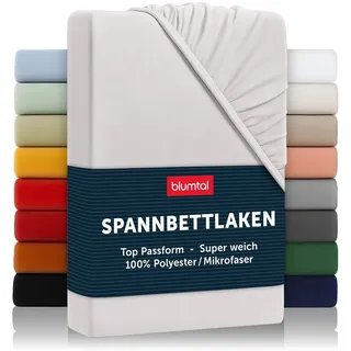 Blumtal Spannbettlaken Mikrofaser 80 x 200 cm Moonlight Grey