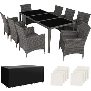 gartenmöbel set rattan wetterfest lounge möbel schutzhülle 8 personen bezugssets
