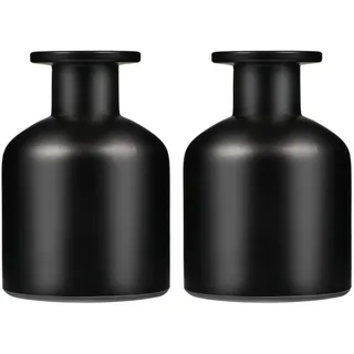 Artibetter 2 Stücke Glas Diffusor Flaschen Glasdiffusorflaschen Leer 150ml Aromatherapie Ätherische Öle Glasflaschen Raumduft Flakon Nachfüllbare Duftstäbchen Halter Schwarz