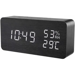 Digitaler LED-Wecker, digitaler Wecker, Reisewecker, Tischuhr, Uhr mit Datum und