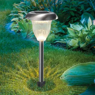 esotec Solarleuchte Edelstahl 102604 12 lm wetterfest silber