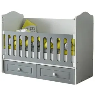 JV Möbel Babybett Stilvoll Grau 125 x 69 cm