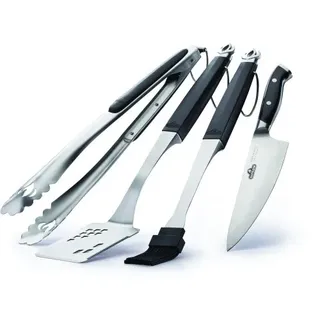 Napoleon Grillbesteck 4-teilig Edelstahl schwarz