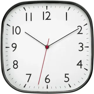 TFA Moderne Quarz Wanduhr 28 cm 60.3076 schwarz