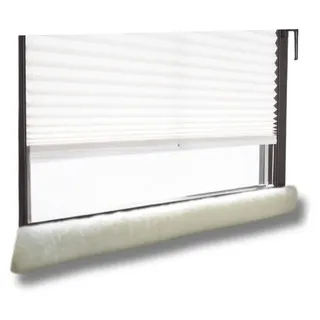 Zugluftstopper Fensterdichtung Fensterbank Dichtungsband - Naturweiß - 120 cm - Schurwolle