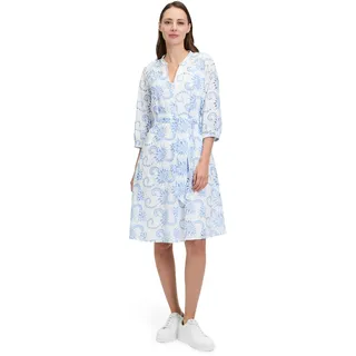 Betty & Co Tunikakleid mit Stickerei in Weiß/Blau | Gr.: 38