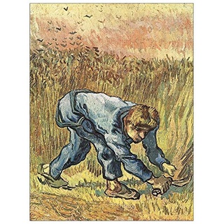 ArtPlaza Van Gogh Vincent-The Mower with Sickle, Dekorative Paneele, Holz, Mehrfarbig, 60 x 1.8 x 80 cm