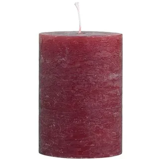 ukiyo Rustikale Stumpenkerze Dunkelrot Diverse Größen Dicke Kerze Advent Weihnachten Deko Adventskranz, Variante:Ø 7 cm. H 10 cm