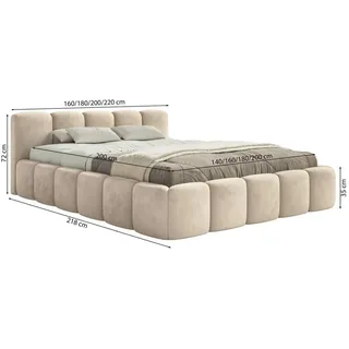 Selsey Cloudy Low 180 x 200 cm Beige