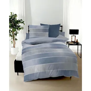 KAEPPEL Timeless Feinbiber blau 155 x 220 cm + 80 x 80 cm