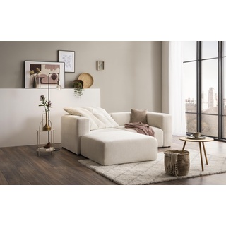 DOMO.Collection Ecksofa Adrian, Modulsofa in L-Form, aus 3 Modulen, Sofa, Couch 216 x 193 cm in creme