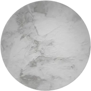benuta Nest - Kunstfell-Teppich Dave Grau ø 120 cm