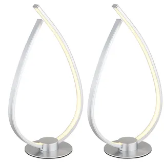 GLOBO Tischleuchte Silber 2 St.