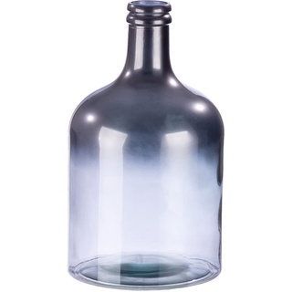 GILDE große Vase Blumenvase XL aus recyceltem Glas - Deko Wohnzimmer - europäische Herstellung - Farbe: Silber metallic mit Farbverlauf - Höhe 43 cm
