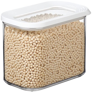 Mepal Transparente Vorratsdosen mit Deckel - Lebensmittelbehälter Rechteckige - Küchenorganizer & Aufbewahrungsbox aus Kunststoff - Vorratsbehälter Luftdicht & Stapelbar - 1000 ml - White