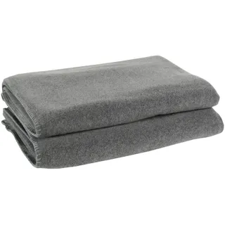 Zoeppritz Decke in der Farbe: Grau, aus 65% Polyester, 35% Viscose hergestellt, Größe: 160x200 cm, 103291-940-160x200
