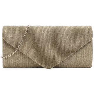 TAMARIS Clutch TAS Amalia Metallic 33803 Damen Handtaschen Uni gold goldfarben - Gold