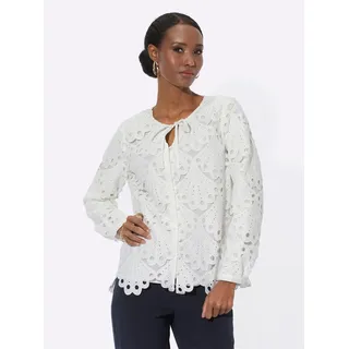 CREATION L Spitzen-Bluse ecru 36