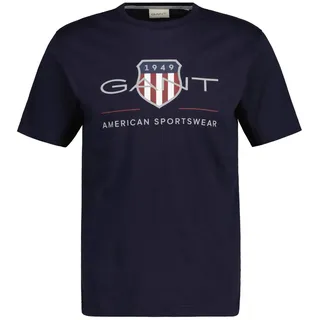 GANT Archive Shield Regular Fit Kurzarm-T-Shirt Evening Blue M