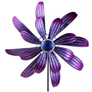 formano Dekofigur Formano Metall-Windrad -Gartenstecker Blume, lila - 48/166cm lila