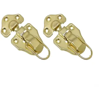 Gettimore Entenschnabel-Schloss, Retro-Box, Knebelverschluss, Eisen für Schmuckkästchen, Koffer, Werkzeugkasten, Holzkoffer (Gold)
