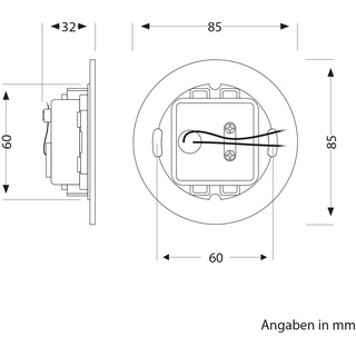 ledscom.de LED Treppenlicht / Wandeinbauleuchte FEX für innen und außen, rund, edelstahl, 85mm Ø, kaltweiß