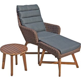 Sitz Garnitur Sitzgruppe Holz Garten Lounge Set Gartenmöbel Tisch Sofa coffee