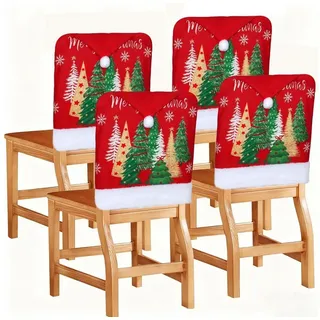 LuxusKollektion Stuhlhusse Stuhllehnenbezüge Weihnachten Nikolausmütze Abdeckung 4