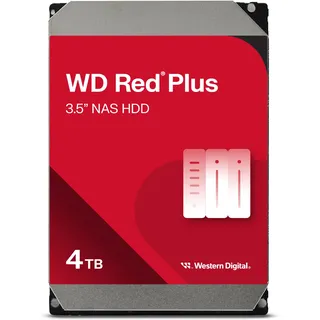 WD Red Plus 4TB NAS 3.5" Internal Hard Drive - 5400 RPM Class, SATA 6Gb/s, CMR, 256MB Cache
