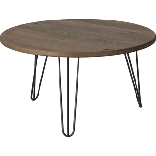 Couchtisch OTTO PRODUCTS "Lennard" Tische Gr. B: 80 cm, braun (wildeiche smoked, schwarz) Couchtisch Holz-Couchtische Runde Couchtische Tisch