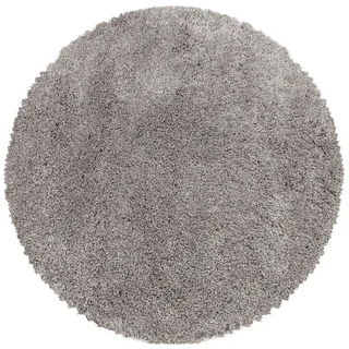 KADIMA DESIGN Hochflorteppich Shaggy Einfarbig Weich Flauschig Waschbar Strapazierfähig Schlafzimmer Rund Beige 120x120 cm – SALZACH von Kadima Design