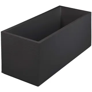 Ondis24 Pflanzkübel Blumenkübel Blumentopf Vulkan Pierre 100cm, Schiefer Optik mit Wasserspeicher, Winterfest (Graphit Anthrazit)