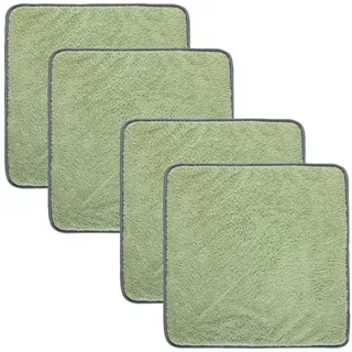 Erwin Müller Geschirrtuch Microfasertuch 4er-Pack, Microfaser grün