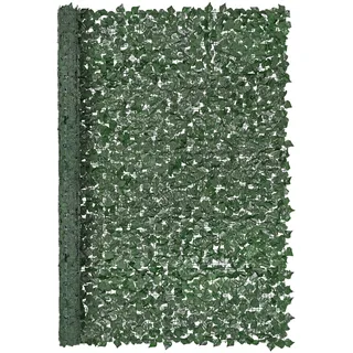 Vevor Sichtschutzzaun aus Efeu, 2440 x 1830 mm, künstliche Pflanzenwand, Efeuzaun mit verstärkter Verbindung, künstliche Hecken mit Weinblättern als Dekoration für Garten, Hof, Balkon oder Terrasse