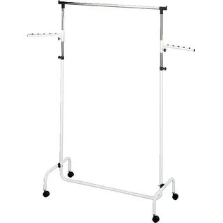 WENKO Kleiderständer Garderobenständer Kleiderstange Standgarderobe Trio 2 Arme - Silber