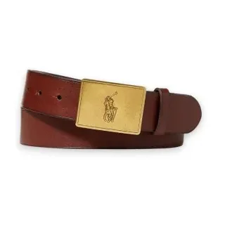 Polo Ralph Lauren für Herren. 405691693002 Ledergürtel mit brauner Pferdeschnalle (42 cm), Lässig