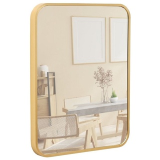 Terra Home Wandspiegel Spiegel Metallrahmen Schminkspiegel 40x50 gold, Badezimmerspiegel Flurspiegel goldfarben