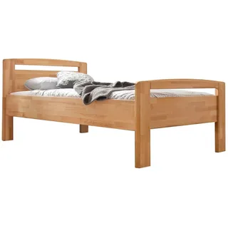 HOMELIV. Luise Seniorenbett, 100x200 cm, Kernbuche | Kernbuche-Seniorenbett, mit Bettkasten, 100x200 cm, Klassisch, Massivholz-Ausführung, für Schlafzimmer