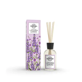 MARMARA - LAVENDER GARDEN Raumduft mit Stäbchen 100ml | Raum-erfrischer mit Lavendel Salbei, Rose Sandelholz Duft Aroma | Diffuser mit Stäbchen | Lufterfrischer Wohnung | Room Fragrance