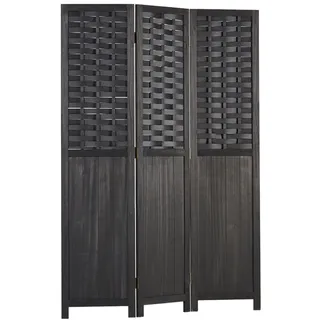 Homestyle4u Paravent Schwarz 120x170 cm, 2002,