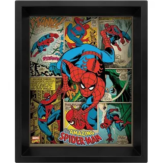 Pyramid International EPPL71165 Spider-Man Gerahmtes 3D Poster, PET und Tinte Rahmen aus PS, Mehrfarbig, 29 x 25 x 5 cm