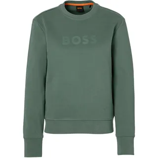 Sweatshirt BOSS ORANGE "C_Elaboss_6 Premium Damenmode" Gr. M (38), grün (open green354) Damen Sweatshirts mit Rundhalsausschnitt