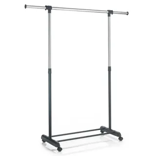 CARO-Möbel SALA Rollgarderobe 93x96x44 schwarz