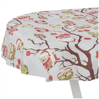 ANRO Wachstuchtischdecke abwaschbar Oval 240 x 140 cm Bunt