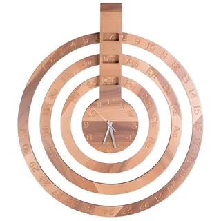 JVmoebel Wanduhr Holz-Wanduhr in Beige, minimalistisches Design für jeden Raum (Made in Europe) beige|braun