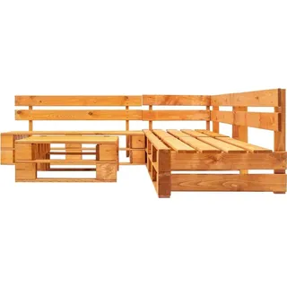 vidaXL 4-tlg. Garten-Lounge-Set aus Paletten Holz Honigbraun