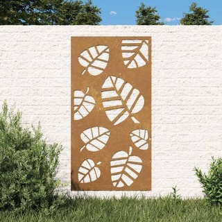 vidaXL Garten-Wanddeko 105x55 cm Cortenstahl Blatt-Design